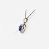 1.78 ct Blue Sapphire Heart Shape Diamond Pendant
